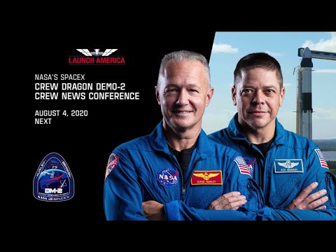 Bob and Doug Discuss SpaceX Crew Dragon Demo-2 Mission in News Conference NASA