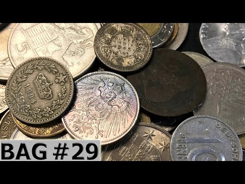 Lots of SILVER & Rare Clad World Coinage FOUND In Another Foreign Grab Bag - Hunt #29