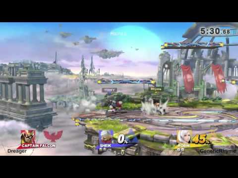 C2CEO S1 W1 - DReager (Sheik) VS GenericRhyme (Robin) - Smash 4 Wii U