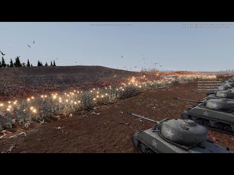 4,000,000 zombies attack 50,000 US Marines, trenches become mountains of corpses!