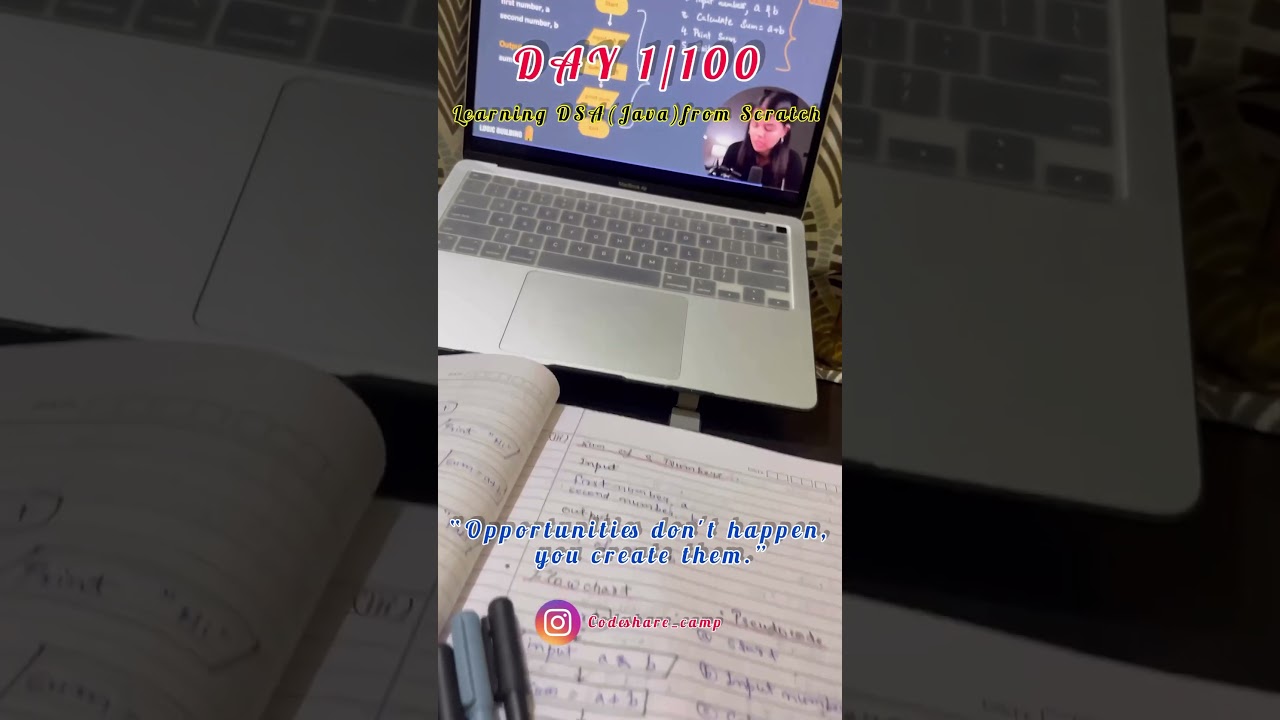 DAY 1/100 Learning DSA (Java) from Scratch 💻🚀| #coding #programming #codechallenge #CodeshareCamp