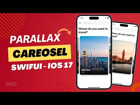 Parallax Carousel Scroll - SwiftUI - iOS 17 - Xcode 15 - SwiftUI Tutorials thumbnail