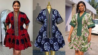 How to Cut & Sew a Trendy Tight-Waist Bubu Dress | Built-Up Collar Neckline & Gathered Hem