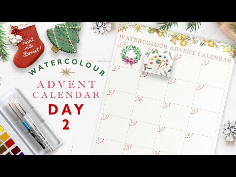 Watercolour Advent Calendar 2022 Day 2