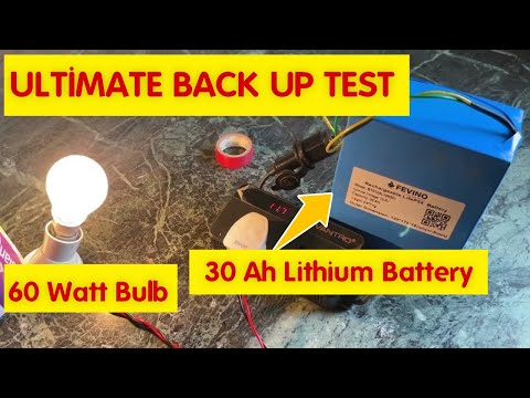 LITHIUM SOLAR BATTERY 30 Ah - POWER BACKUP TEST. How much backup will it provide?
