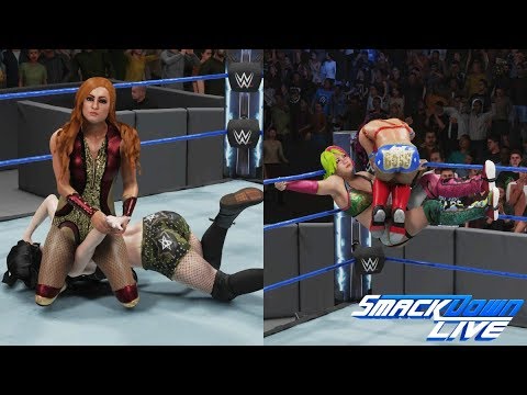 WWE 2K19 SMACKDOWN LIVE BECKY LYNCH VS PAIGE/SASHA BANKS VS ASUKA