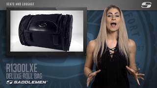 Zadní textilní brašna na motocykl SADDLEMEN ROLL BAG R 1300 XLE Deluxe Roll Bag EX000045 , barva černá, objem 21,30 litrů - nerozšířená 