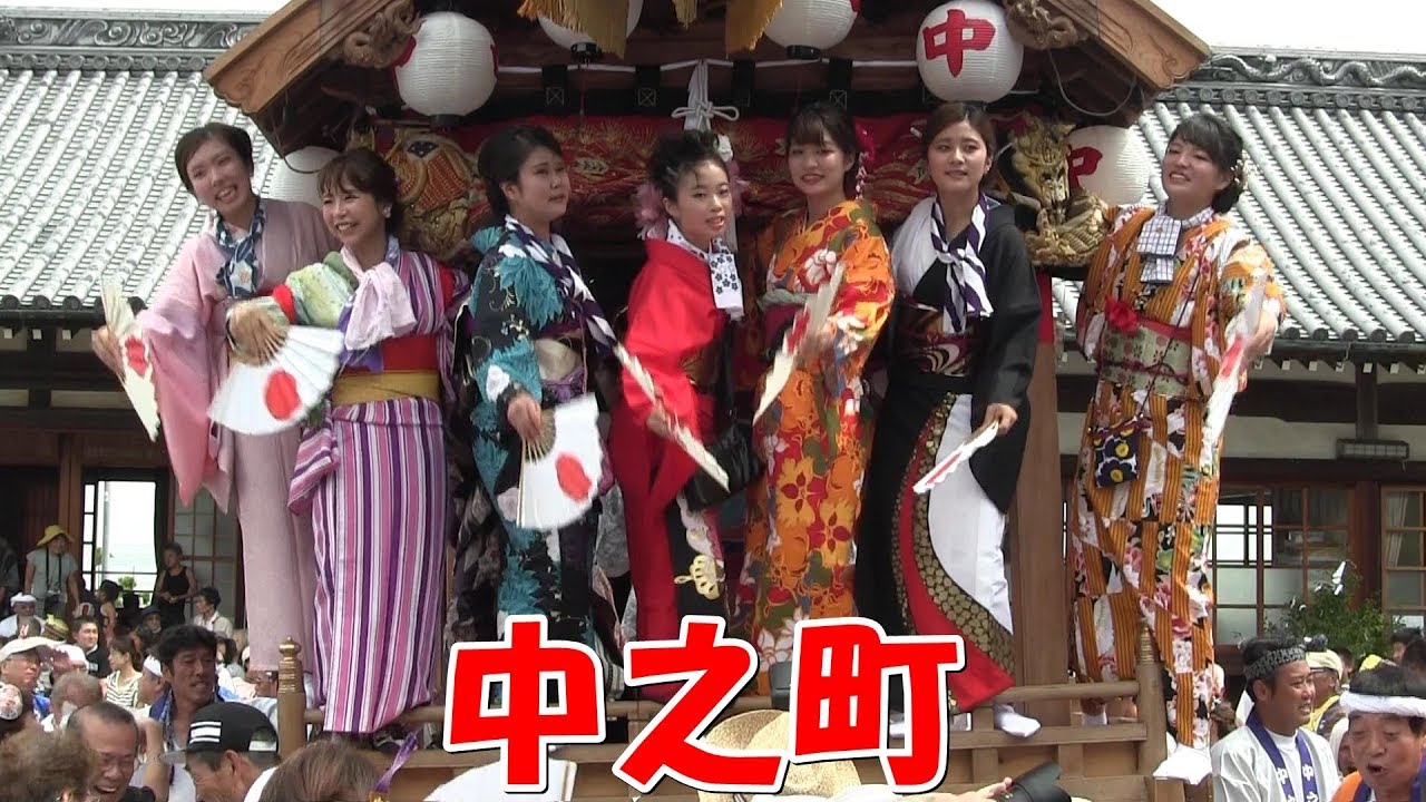 岩屋八幡神社　舞台付遣いだんじり