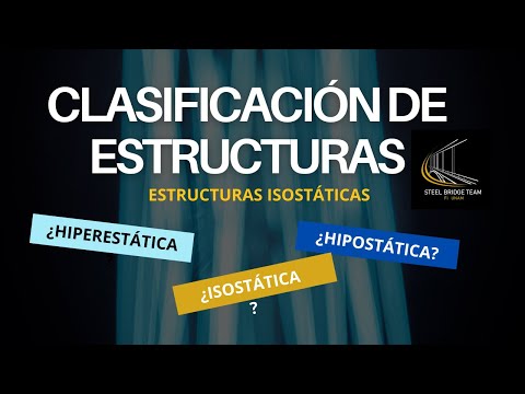 ¿Cómo se clasifican las estructuras? - ISOSTÁTICAS, HIPERESTÁTICAS, HIPOSTÁTICAS.