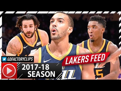 Ricky Rubio, Donovan Mitchell & Rudy Gobert PS Highlights vs Lakers (2017.10.10) - 76 Pts Total