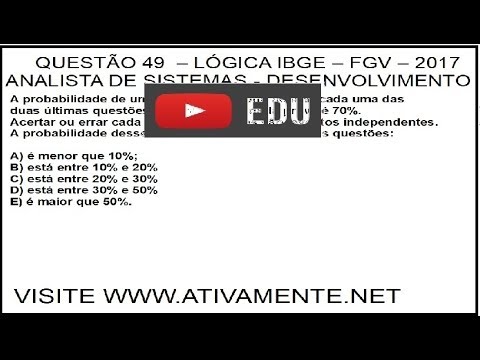 Questão  49  IBGE FGV 2017