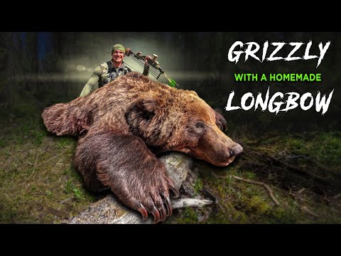 Monster Grizzly Homemade Longbow Hunt 😳| Josh Bowmar |