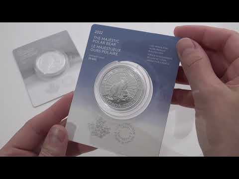 1 oz. Pure Silver Coin: The Majestic Polar Bear – Mintage: 35,000 (2022)