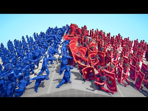 100x NINJA ARMY 🥷 vs ⚔️ 100x Ancient ARMY / Totally Accurate Battle Simulator ( TABS )