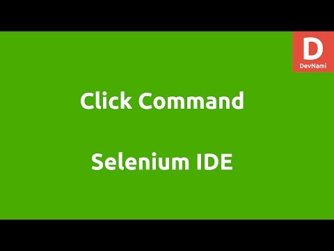 Selenium IDE Click command