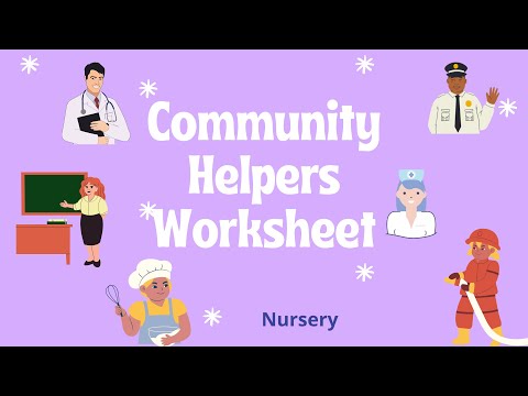 Community Helpers Worksheet - Nursery