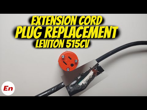 How To Extension Cord Plug Replacement ft Leviton 515CV-OR!!