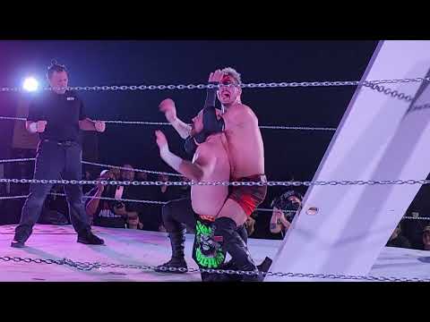 Bam Sullivan uses a violent counter to Akira's rear choke at ICW NHB36 11/12/22