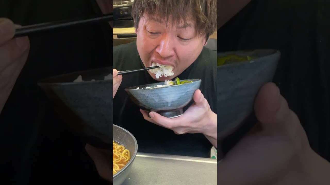 横浜家系らーめん3人前には白飯が最高なんよ。#shorts #shorts  #飯テロ #大食い #グルメ好き #まいにちごはん #noodles #food