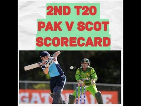Pakistan v Scotland 2nd T20 Scorecard 13 June 2018