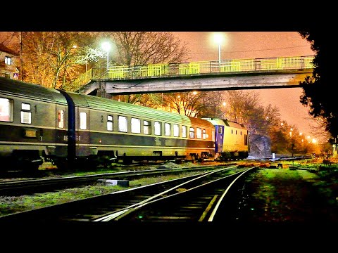 Night Trains in Oradea RailStation-Romania-January-2020