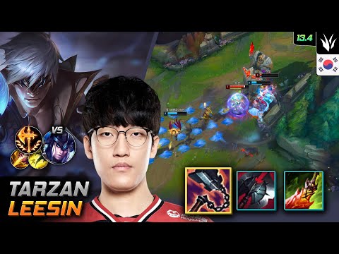 Tarzan Jungle Lee Sin Build Goredrinker Conqueror - Tarzan Lee Sin Match Highlight - LOL KR 13.4