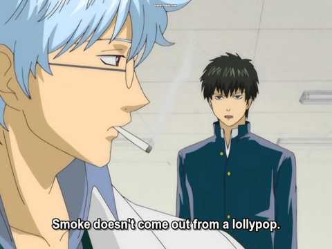 Gintama - Smoking in class