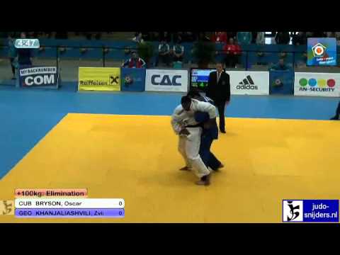 Judo 2012 World Cup Oberwart: Bryson (CUB) - Khanjaliashvili (GEO) [+100kg]