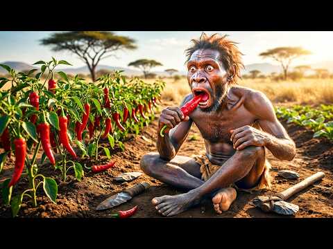 Prehistoric Survival Story | Early Human Eats Spicy Chili for the First Time