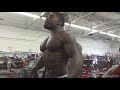 Valentino Harris Trains Chest And Shoulders At Animal House Gym Milwaukie , Wisconsin