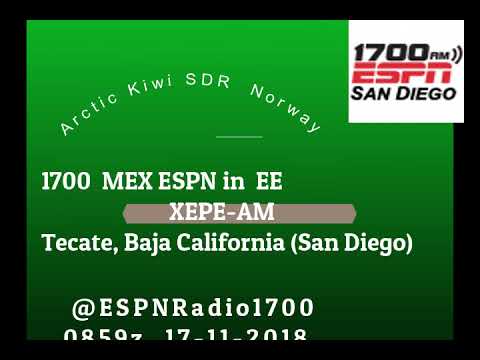 MWDX 1700 ESPN EE XEPE AM Kiwi SDR