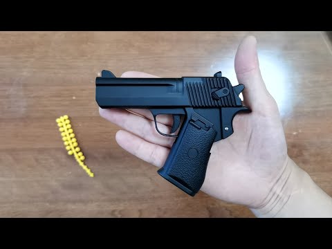 Foldable Mini Desert Eagle Toy Gun Unboxing 2023  - All Mental Soft Bullet Pistol