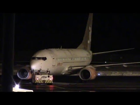 JetTime 737 start and pushback at Oulu EFOU