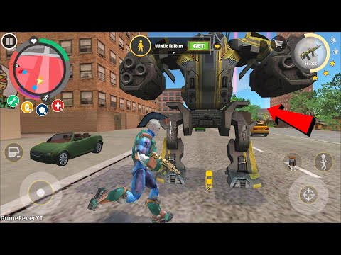 Rope Hero: Vice Town - (Rope Hero Drive Assault Robot Machine)BD 100 Fight Car - Android Gameplay HD
