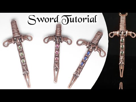 Wire Wrapped Sword Tutorial: Channel/Weave Setting: DIY Jewelry