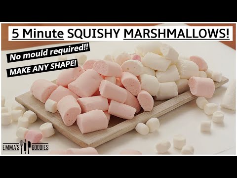 5 Minute HOMEMADE MARSHMALLOWS ! Squishy & Satisfying Marshmallow recipe | EASY
