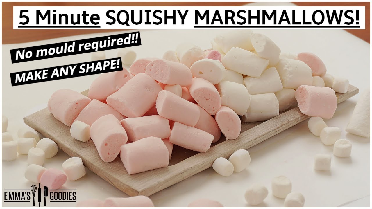 5 Minute HOMEMADE MARSHMALLOWS! Squishy & Satisfying Marshmallow recipe EASY
