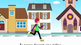 Quand je vais à l'école - French song to learn the places in town