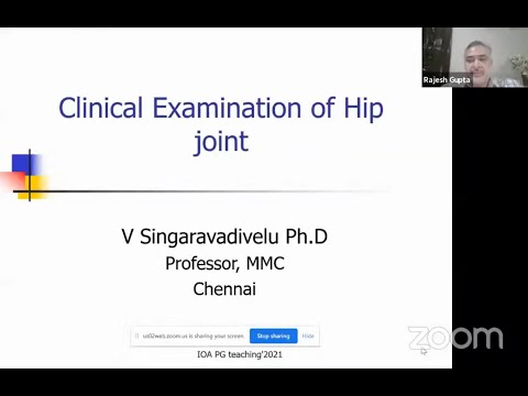 Clinical Examination of HIP Joint - Dr V Singaravadivelu Ph  D
