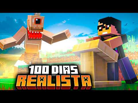 Sobrevivi 100 DIAS no MINECRAFT REALISTA - O FILME