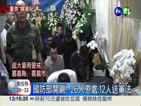 不當操練致死 國防部重懲26人