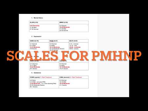 Study these Scales for the #PMHNP Certification Exam Review! #psychnurse #PsychNP