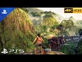 (PS5) UNCHARTED EPIC TRAIN CHASE Scene | ULTRA High Graphics Gameplay [4K 60FPS HDR]
