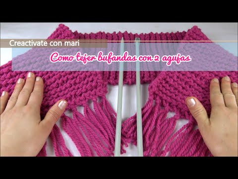 Aprende a tejer con dos agujas haciendo una bonita bufanda