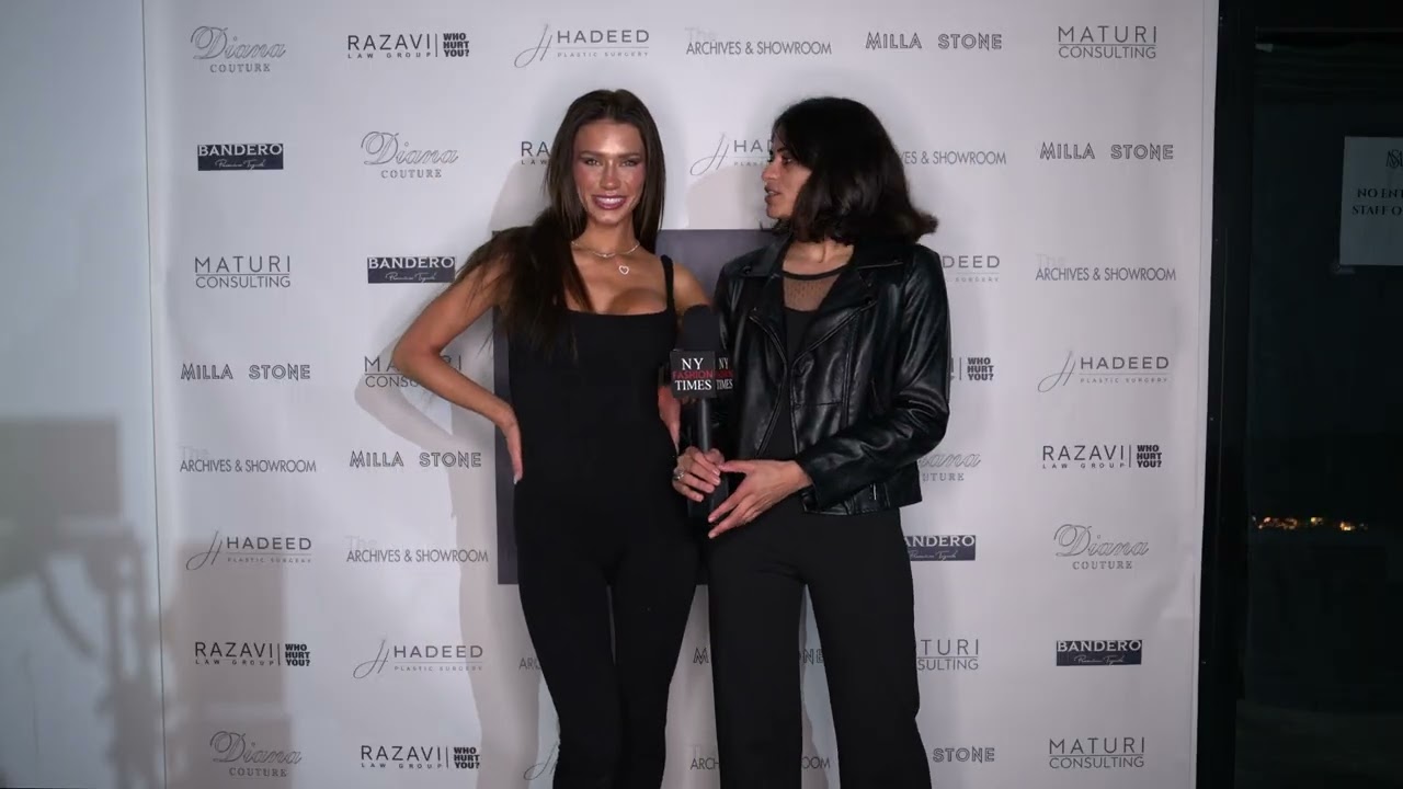 Model Savannah Huggins interviewed at Super Model Mgmt 3rd Year Anniversary Event