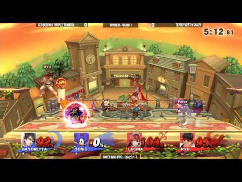 WBB #89  red berpo & Purple tanooki vs Deployment & Skaiza   Winners Round 1   Smash 4 Doubles