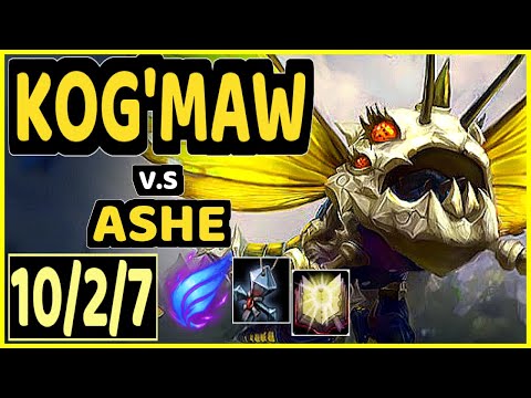 GUNKRAB (KOG'MAW) vs ASHE - 10/2/7 KDA BOTTOM ADC CHALLENGER GAMEPLAY - OC