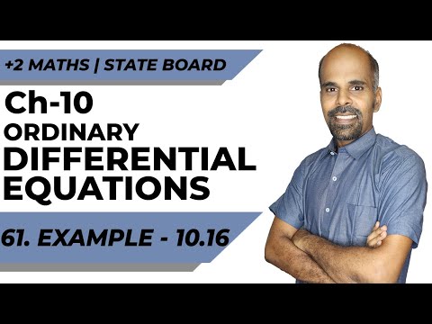 Class 12 | example 10.16 | Ordinary Differential Equations | Class 12 | State Board | ram maths