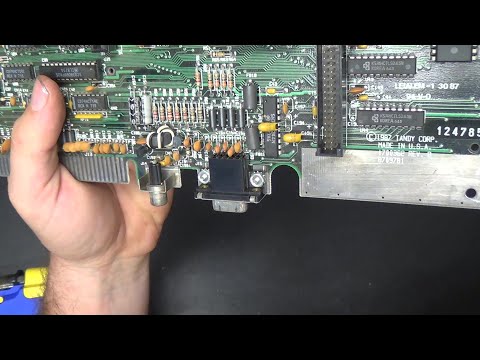 Tandy 1000 HX (Pt.2) Composite Video Repair (#SepTandy 12th, 2020)