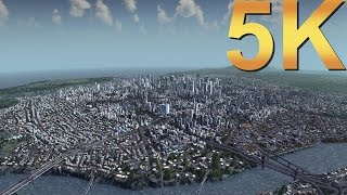 Cities Skylines 5K Gameplay City Overview High Resolution PC Gaming 4K | 5K | 8K and Beyond